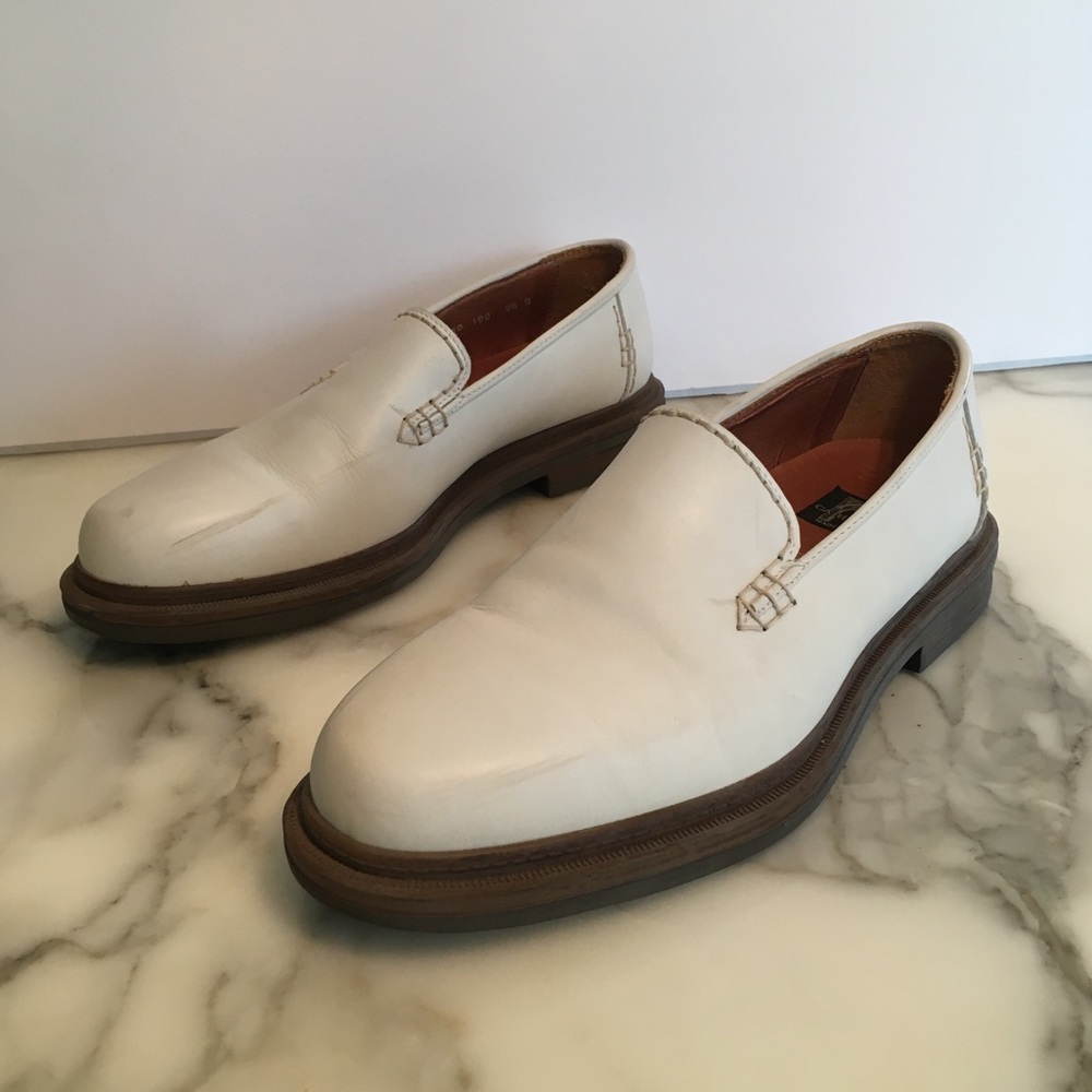 Cable & Co Men’s Soft White Leather 9.5 loafer